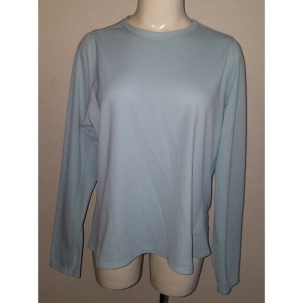 New Balance Lightning Dry Shirt Pale Blue Women's XL Long-Sleeves Athletic Top